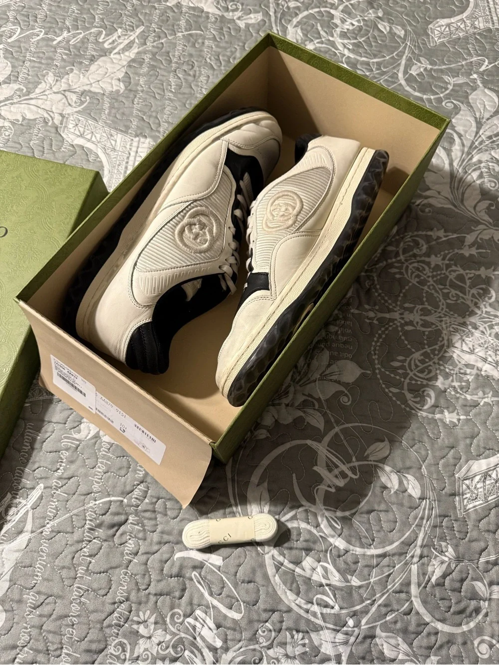 Gucci Mac80 White and Black Low-Top Sneakers